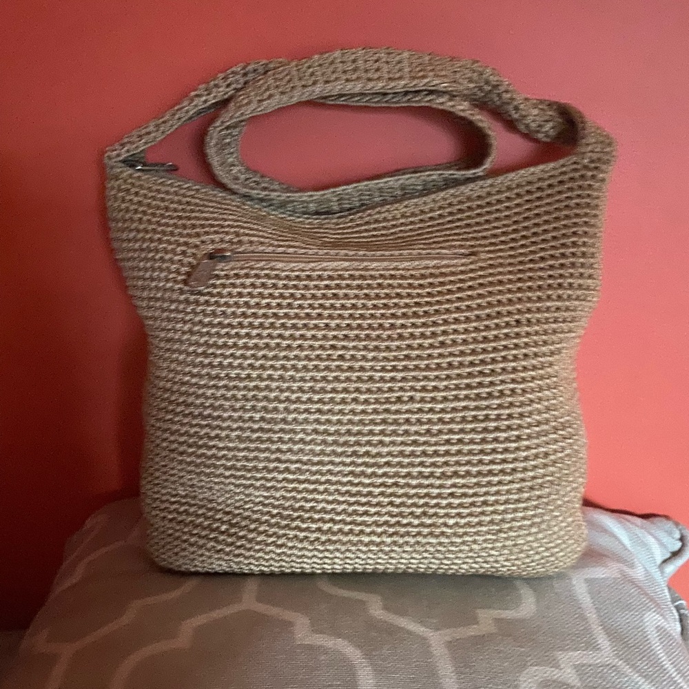 Woven Straw Tote Bag - Beige